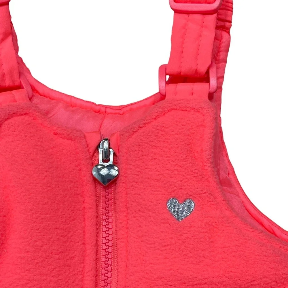 OshKosh Girls 18 Medium Neon Pink Bib Ski Snowboard Pants Insulated Winter NWT